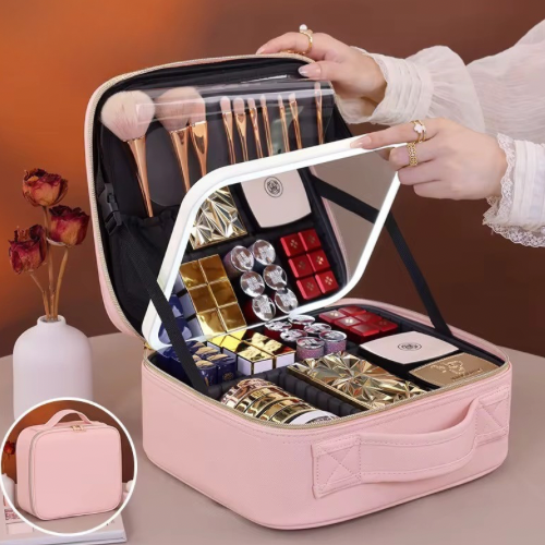 Organisateur Trousse de maquillage avec miroir led