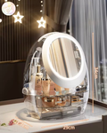 Organisateur de maquillage avec miroir LED