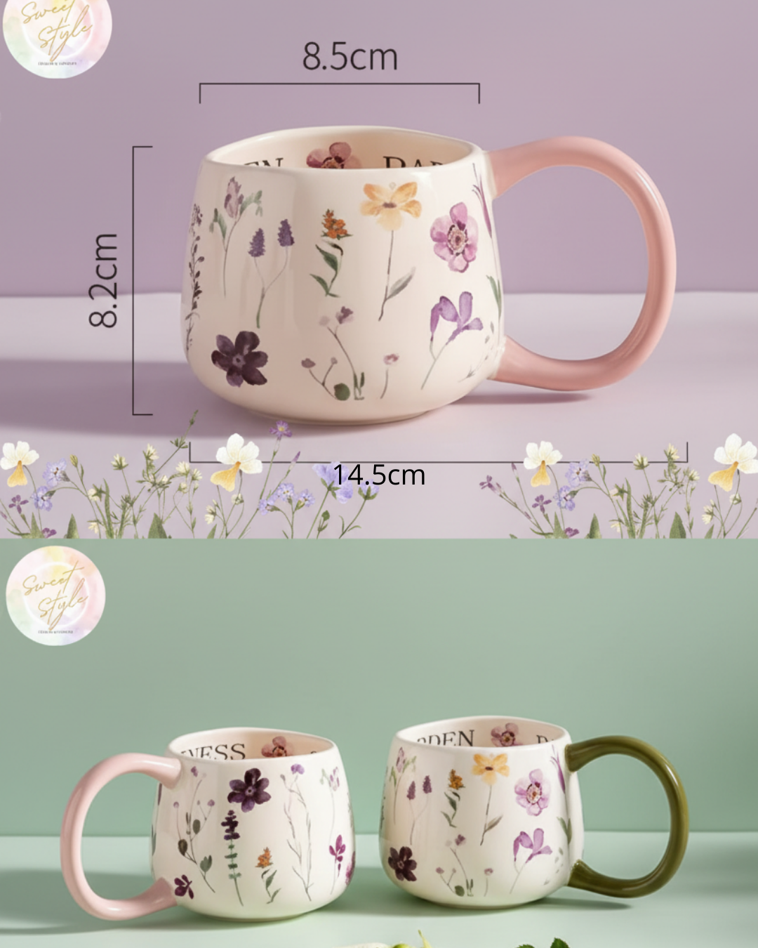 Tasse florale HAPPINESS