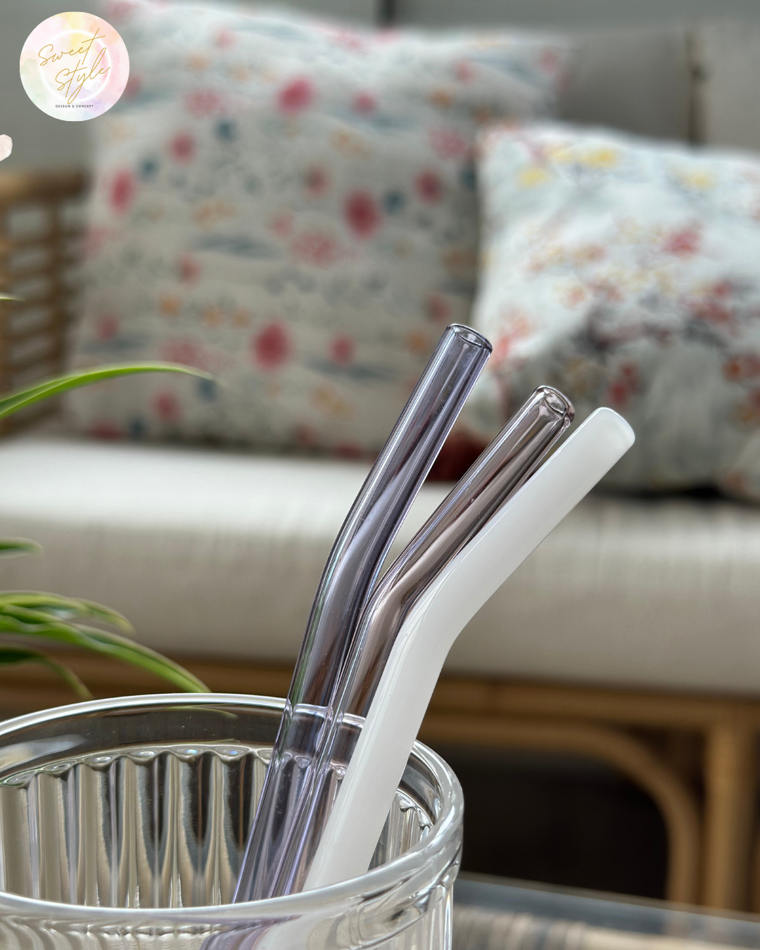 Paille en verre - 3 coloris