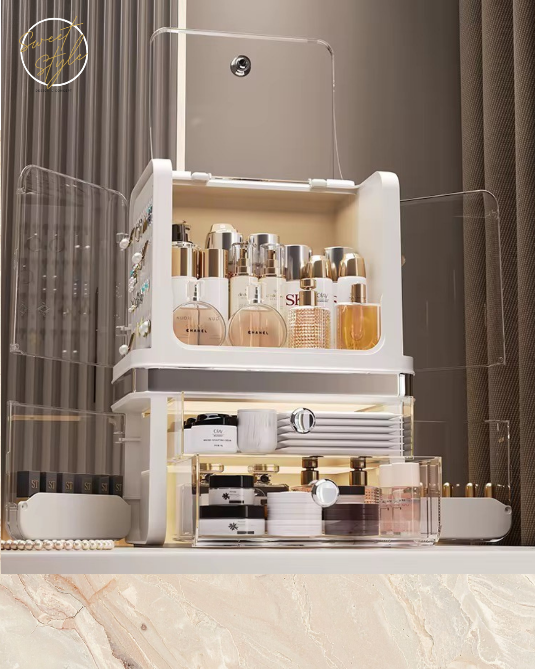 Organisateur de maquillage et cosmétiques