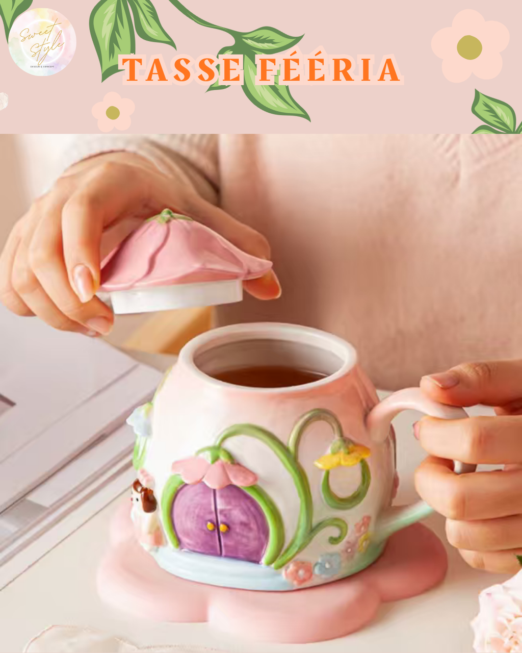 Tasse maison FEERIA avec son couvercle