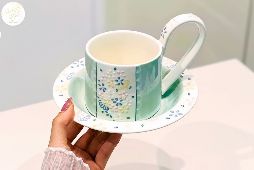 Tasse pastel fleurie