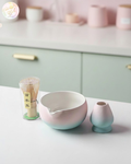 Set matcha 4 pièces dégradé rose bleu