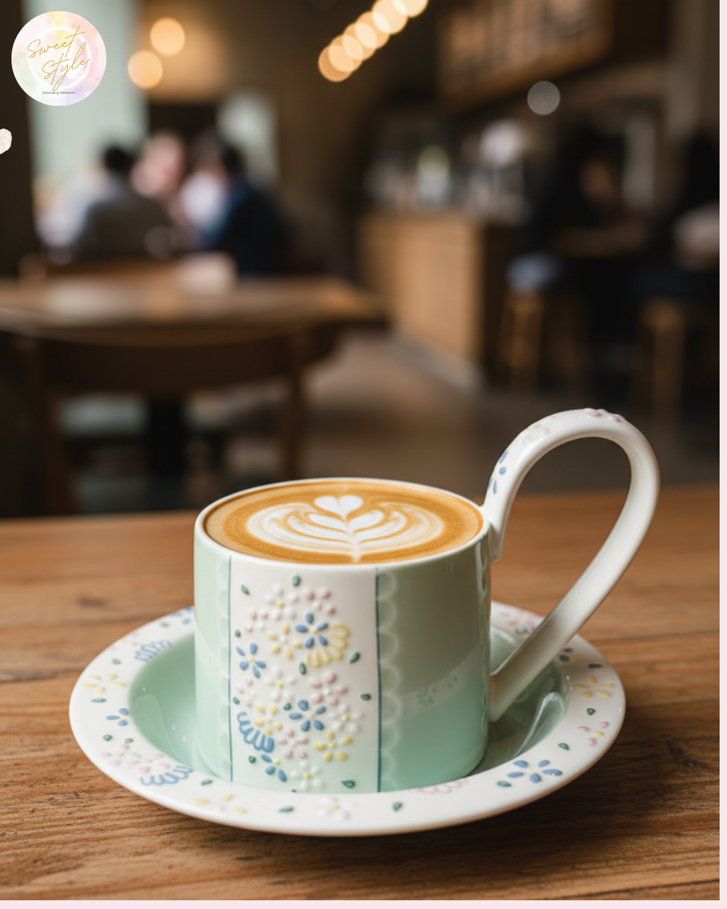 Tasse pastel fleurie